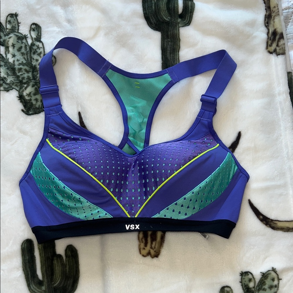VSX Vibrant Purple and Teal Sports Bra